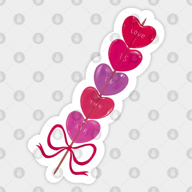 Love is in the air Sticker by Leyawa Illustrations